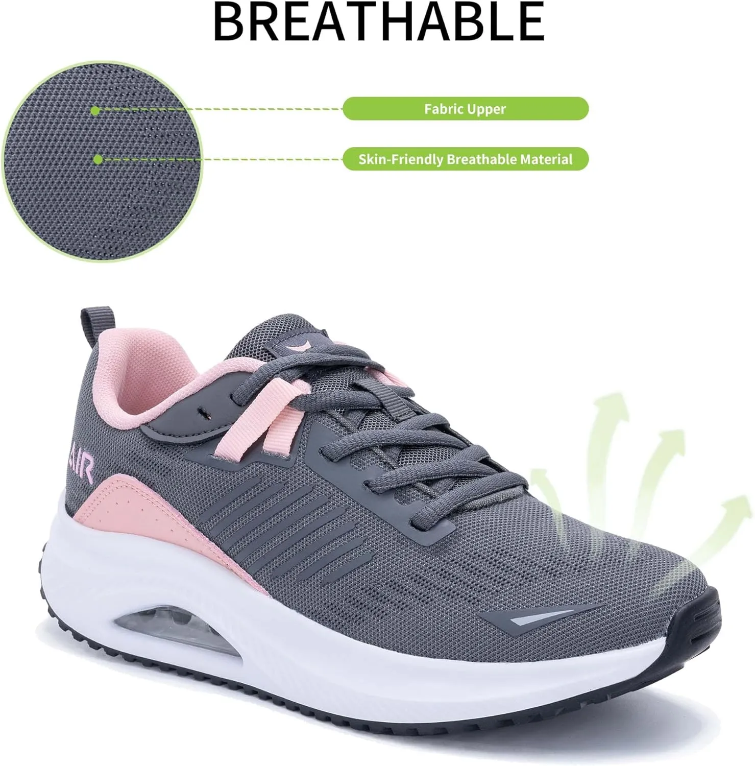 Womens Air Walking Shoes with Arch Support Tennis Orthotic Comfortable Sneakers for Plantar Fasciitis Pain Relief US 6-11