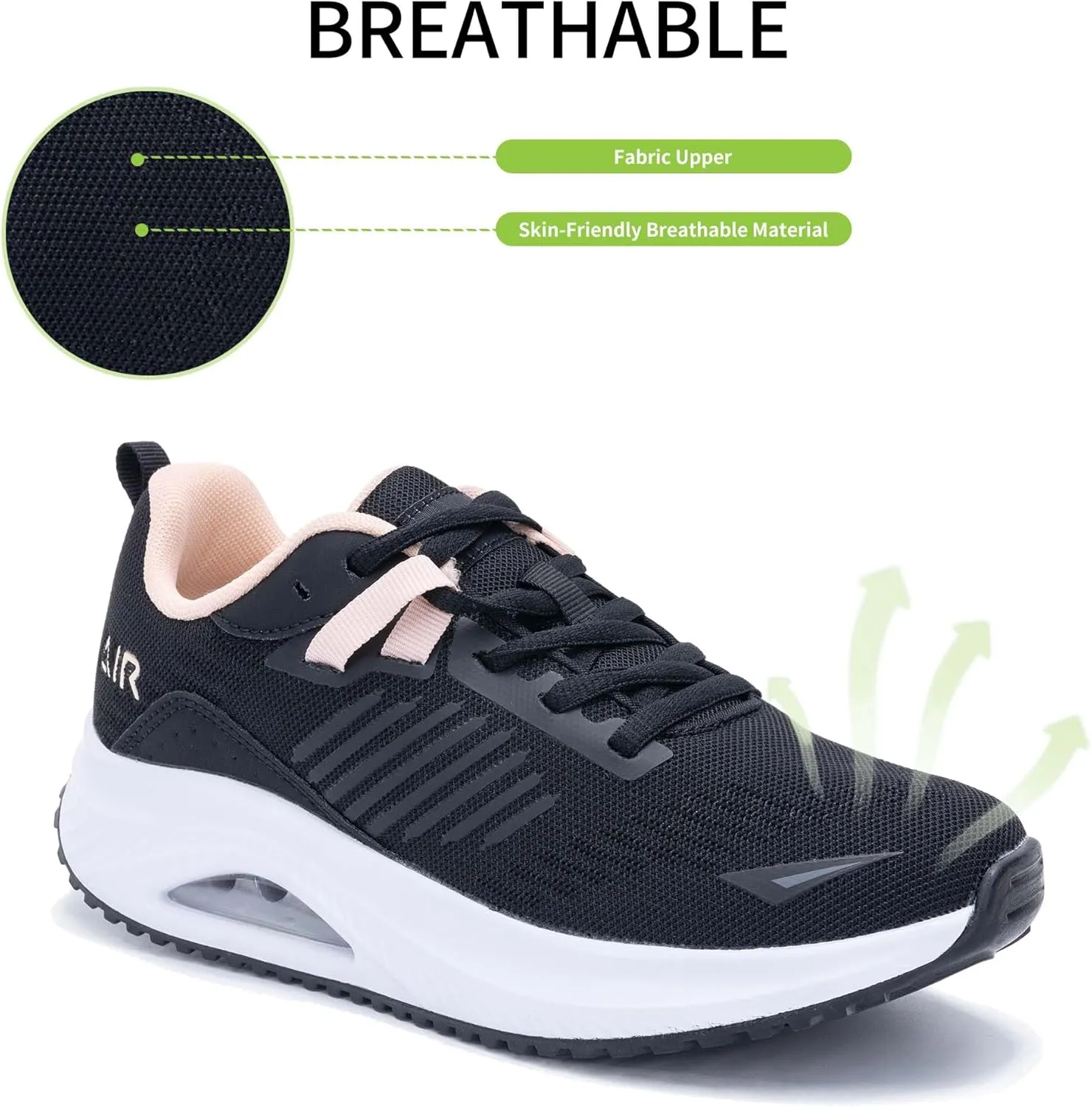 Womens Air Walking Shoes with Arch Support Tennis Orthotic Comfortable Sneakers for Plantar Fasciitis Pain Relief US 6-11