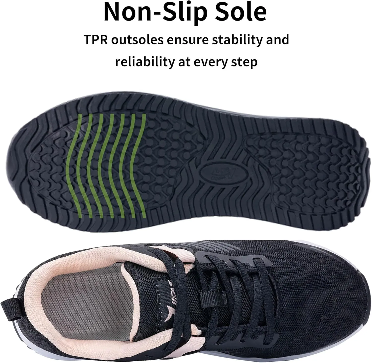 Womens Air Walking Shoes with Arch Support Tennis Orthotic Comfortable Sneakers for Plantar Fasciitis Pain Relief US 6-11