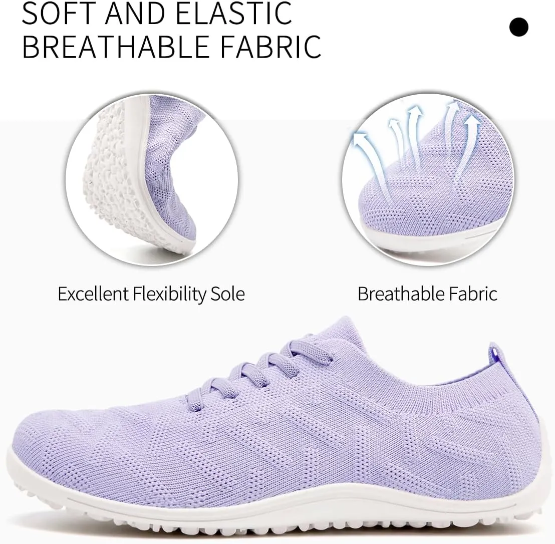 Womens Barefoot Shoes Walking Runing Slip On Shoes Zero Drop Footwear Yoga Gym Sneakers Lightweight Breathable Minimalist Trainers
