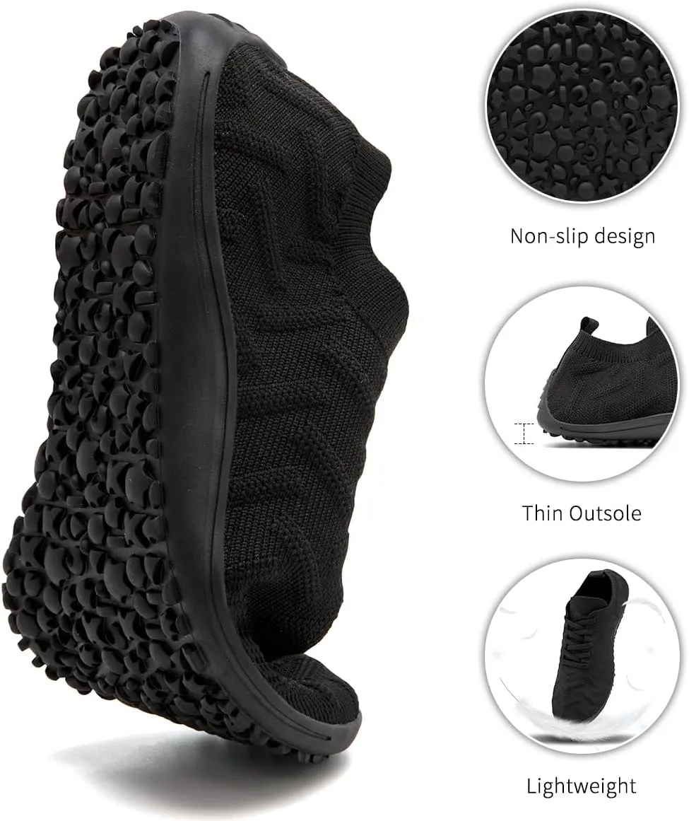 Womens Barefoot Shoes Walking Runing Slip On Shoes Zero Drop Footwear Yoga Gym Sneakers Lightweight Breathable Minimalist Trainers