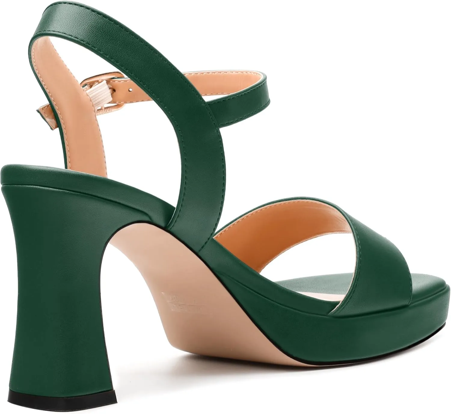 Womens Block High Heel Platform Sandals, Open Toe Ankle Strap Comfort Sandals, Womens Dressy Sandals