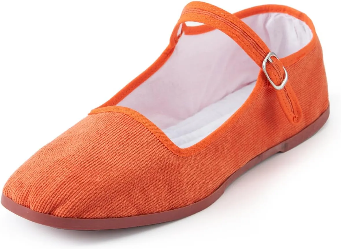 Women’s Cotton Mary Janes, Classic China Flats, Chinese Slippers, Kung Fu China Baby Doll Tai Chi Shoes