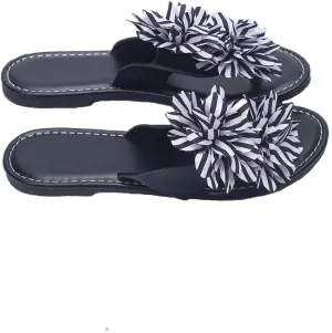 Women's Floral - Embellished Slide & Thong Sandals | Colorful and Stylish Open - Toe Slip-on Easy Wear Summer Footwear for Casual & Beach Adventures