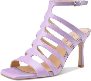 Women's High Heel Stiletto Gladiator Sandals Open Square Toe T-Strap Stilettos Cutout Hollow Dress Slingback Heels Summer Strappy Comfy Shoes for Ladies Sexy Unique
