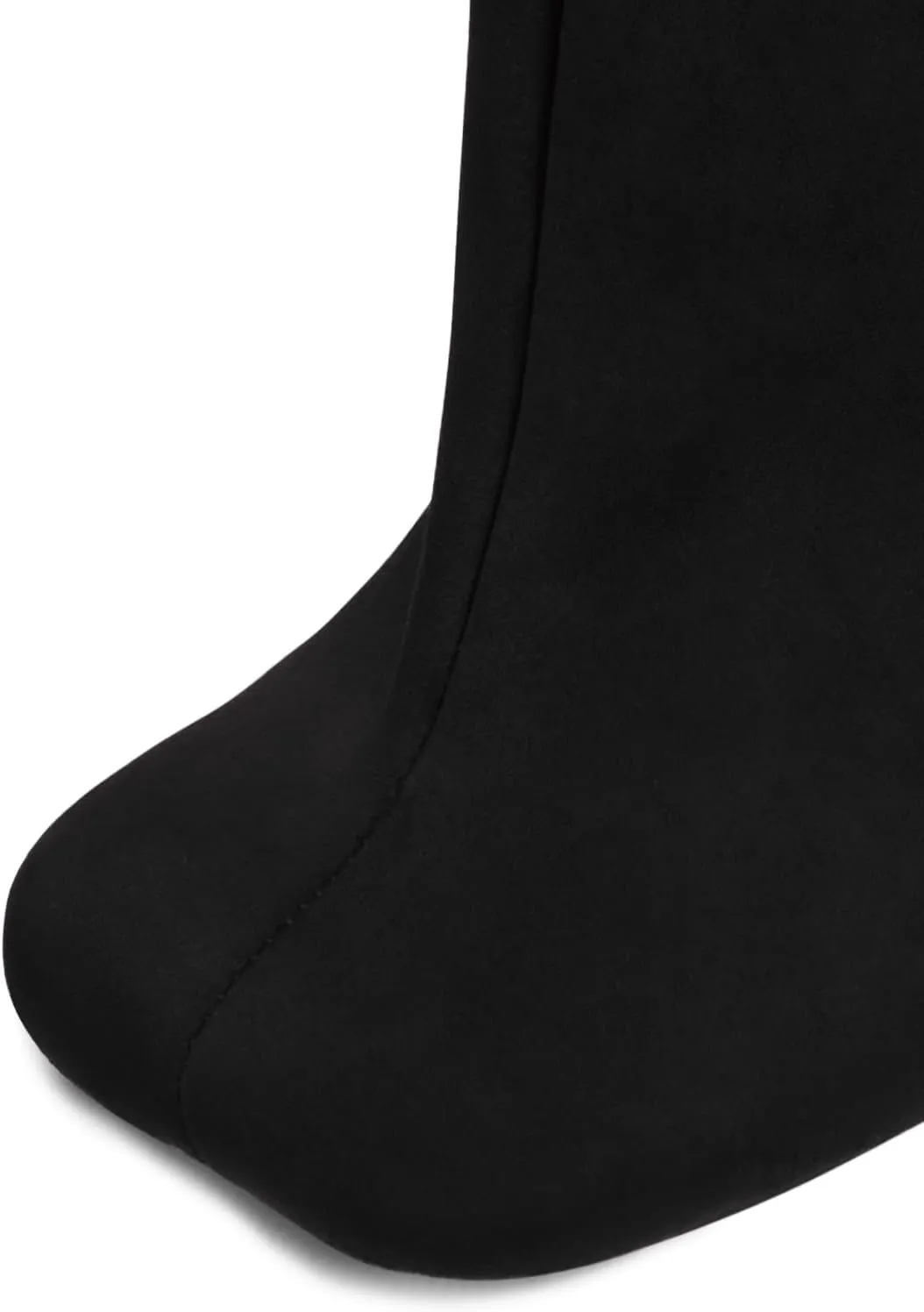 Women's Knee High Suede Boots for Women Wide Calf Square Toe Stiletto Heels Tall Boots Pull On High Heel Long Booties