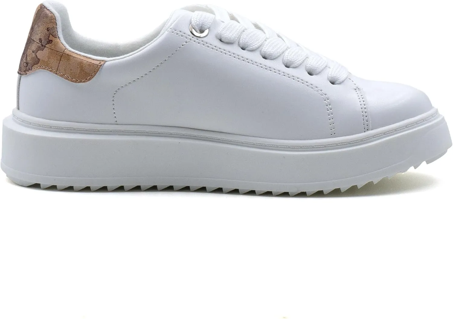 Women's Lace Up Platform Sneakers, Elevated Sole, Classic Trendy Comfortable Fashion PU Shoes