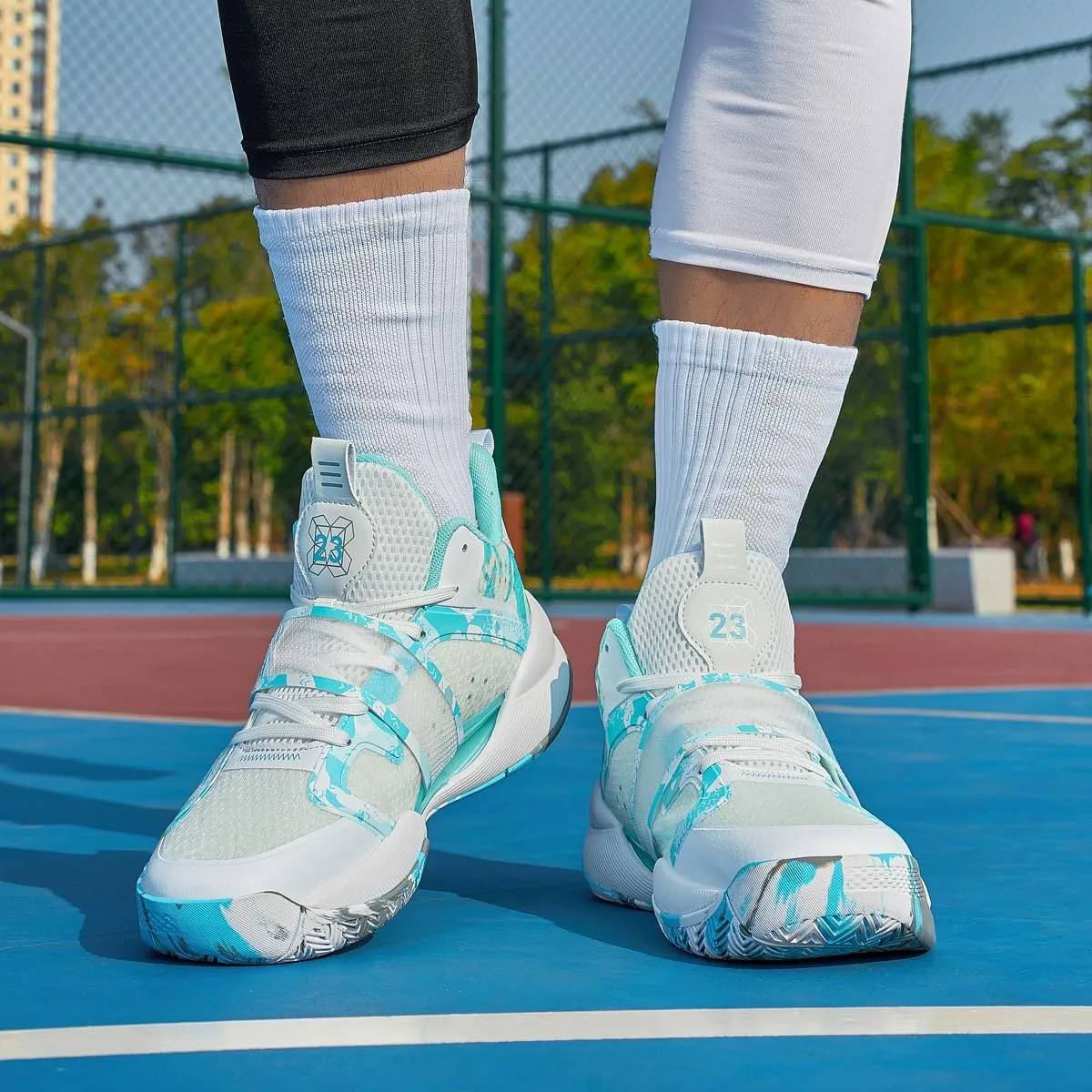 Womens Mens Basketball Shoes Comfortable Fashion Athletic Sneakers Breathable Non Slip Lace up Shoe