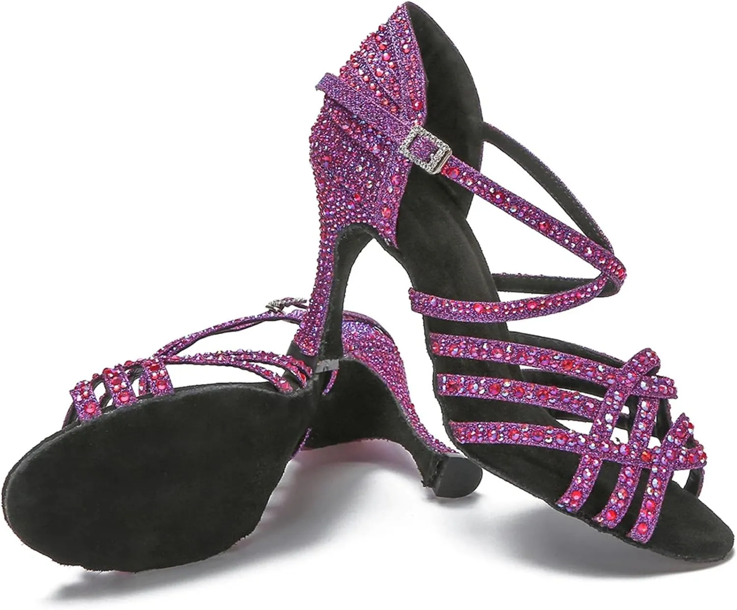 Women's Mesh Panel Stiletto Boots - Adjustable Laces for Pole Dance Rehearsals (8CM/3.15")