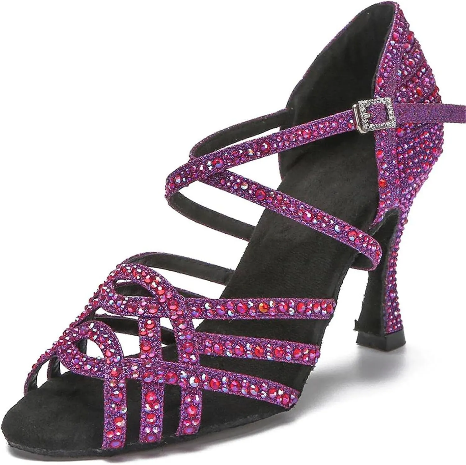 Women's Mesh Panel Stiletto Boots - Adjustable Laces for Pole Dance Rehearsals (8CM/3.15")