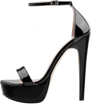 Womens Platform Sandals Peep Open Toe Chunky Block High Heels Ankle Strap Buckle Slingback Sexy Dress Sandals Shoes