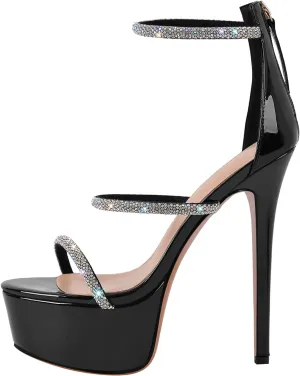 Womens Platform Sandals Peep Open Toe Chunky Block High Heels Ankle Strap Buckle Slingback Sexy Dress Sandals Shoes