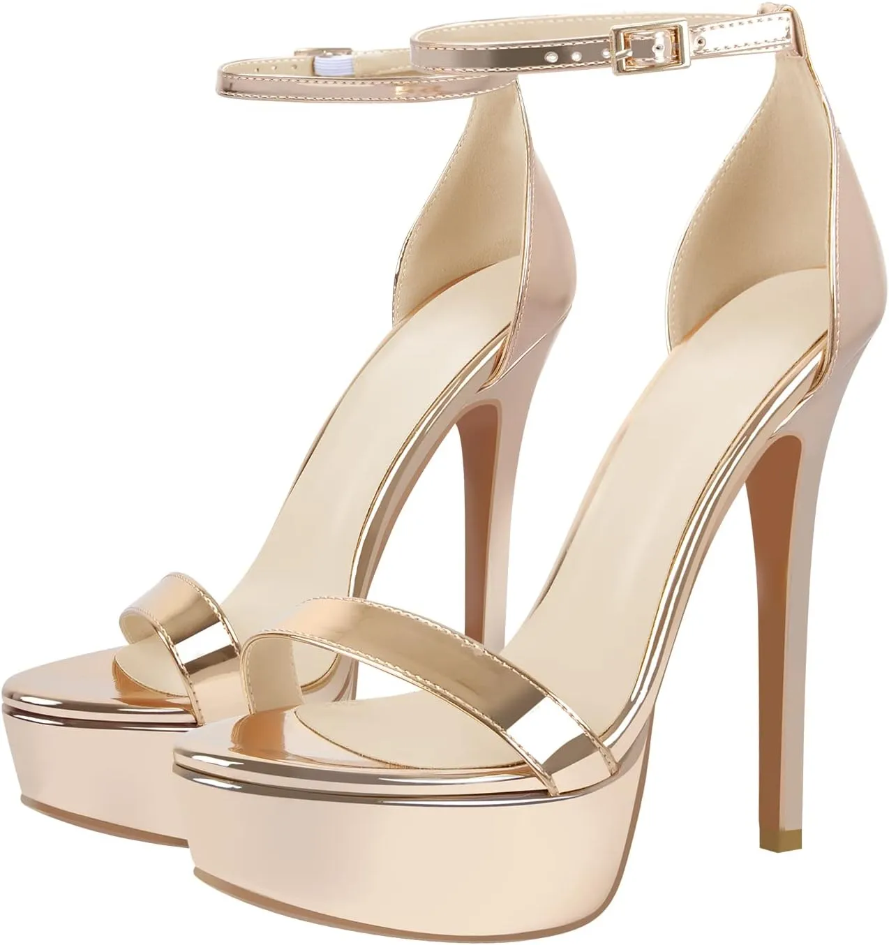 Womens Platform Sandals Peep Open Toe Chunky Block High Heels Ankle Strap Buckle Slingback Sexy Dress Sandals Shoes