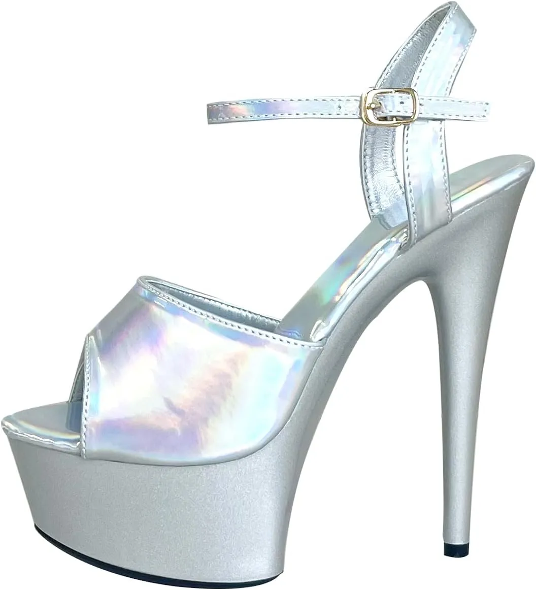 Womens's Platform Stiletto Heels Ankle Strap Peep Toe Sandals