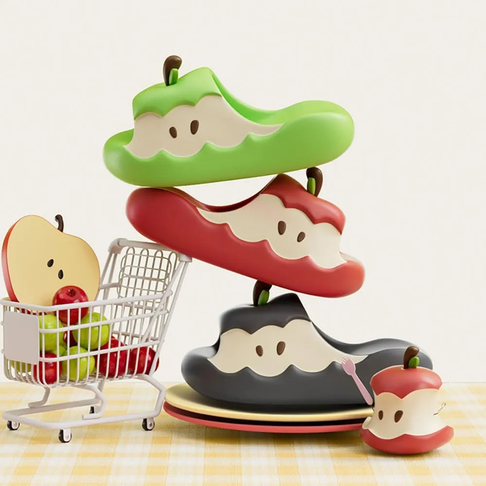 Zureto Apples Slippers for Women Men, Cute Summer Apples Shaped Fruit Slippers Sandals Non-Slip Sole Slides